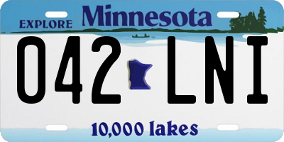 MN license plate 042LNI