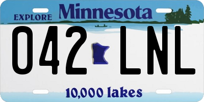 MN license plate 042LNL