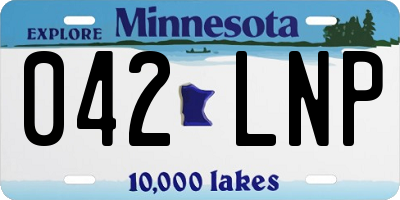 MN license plate 042LNP