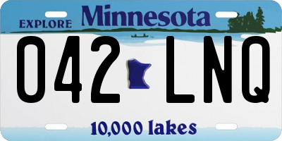 MN license plate 042LNQ