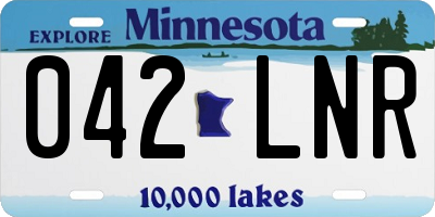 MN license plate 042LNR