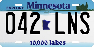 MN license plate 042LNS