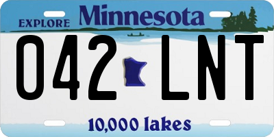 MN license plate 042LNT