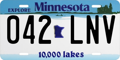 MN license plate 042LNV