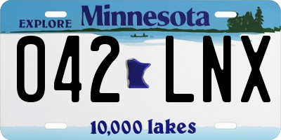 MN license plate 042LNX