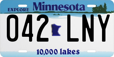 MN license plate 042LNY
