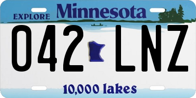 MN license plate 042LNZ