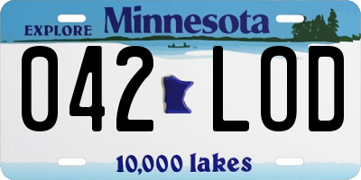 MN license plate 042LOD