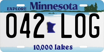 MN license plate 042LOG