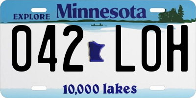 MN license plate 042LOH