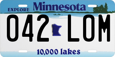 MN license plate 042LOM