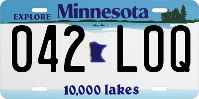 MN license plate 042LOQ