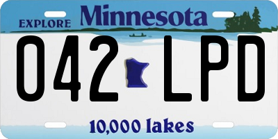 MN license plate 042LPD