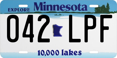 MN license plate 042LPF