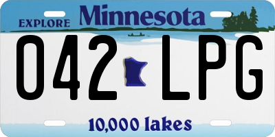 MN license plate 042LPG