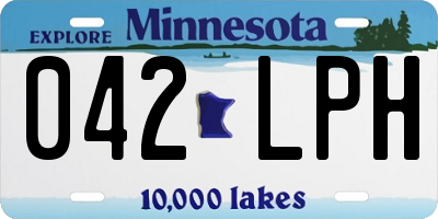 MN license plate 042LPH