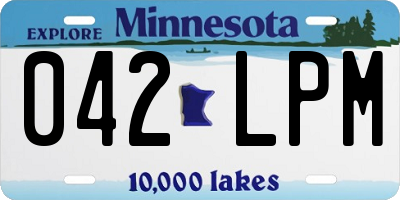 MN license plate 042LPM