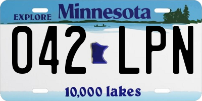MN license plate 042LPN