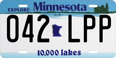 MN license plate 042LPP