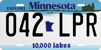MN license plate 042LPR