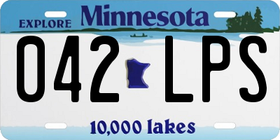 MN license plate 042LPS