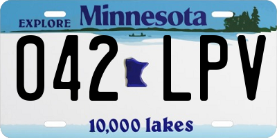 MN license plate 042LPV