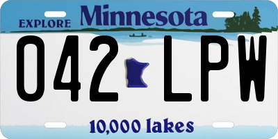 MN license plate 042LPW