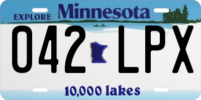 MN license plate 042LPX