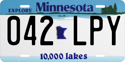 MN license plate 042LPY