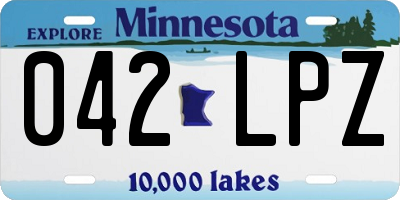 MN license plate 042LPZ