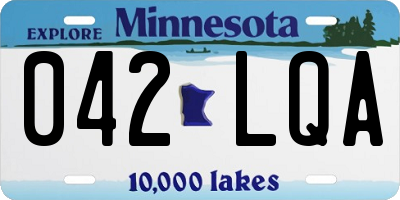 MN license plate 042LQA