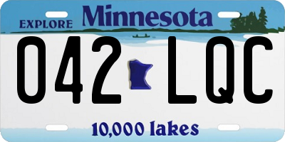 MN license plate 042LQC