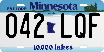 MN license plate 042LQF