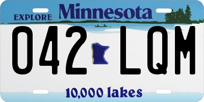 MN license plate 042LQM