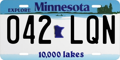 MN license plate 042LQN