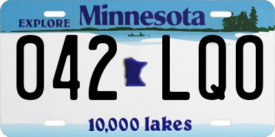 MN license plate 042LQO