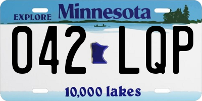 MN license plate 042LQP