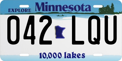 MN license plate 042LQU