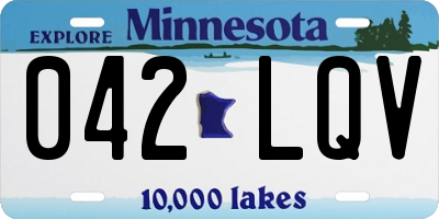 MN license plate 042LQV