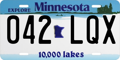 MN license plate 042LQX