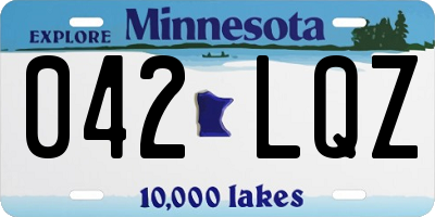 MN license plate 042LQZ