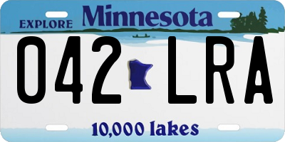 MN license plate 042LRA