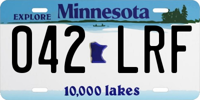 MN license plate 042LRF