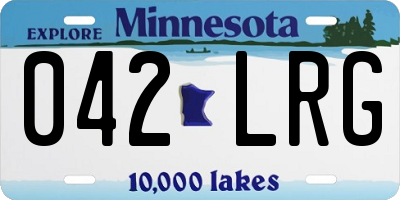 MN license plate 042LRG