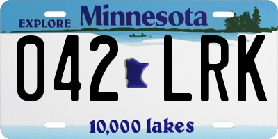 MN license plate 042LRK