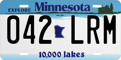 MN license plate 042LRM