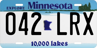 MN license plate 042LRX