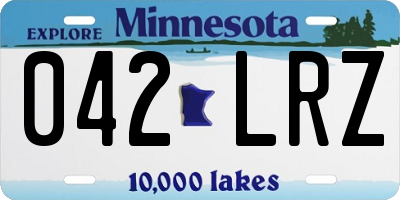 MN license plate 042LRZ