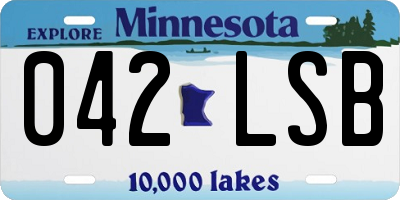 MN license plate 042LSB