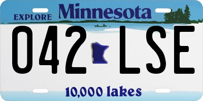 MN license plate 042LSE
